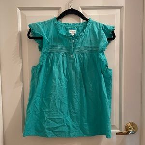 J. Crew Sleeveless Ruffle Top